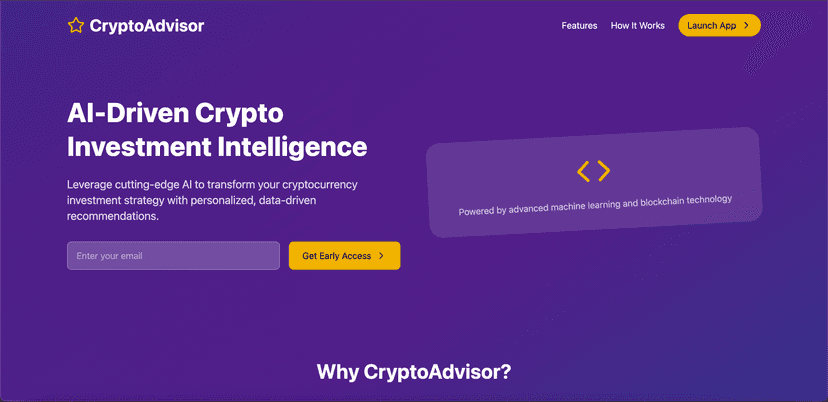 Crypto Advisor - AI-Powered Investment Platform
